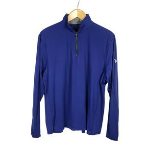 Greyson Tate 1/4 Zip Pullover Mens X-Large Blue Golf Performance Stretch LOGO